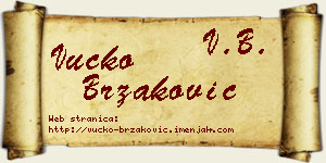 Vučko Brzaković vizit kartica